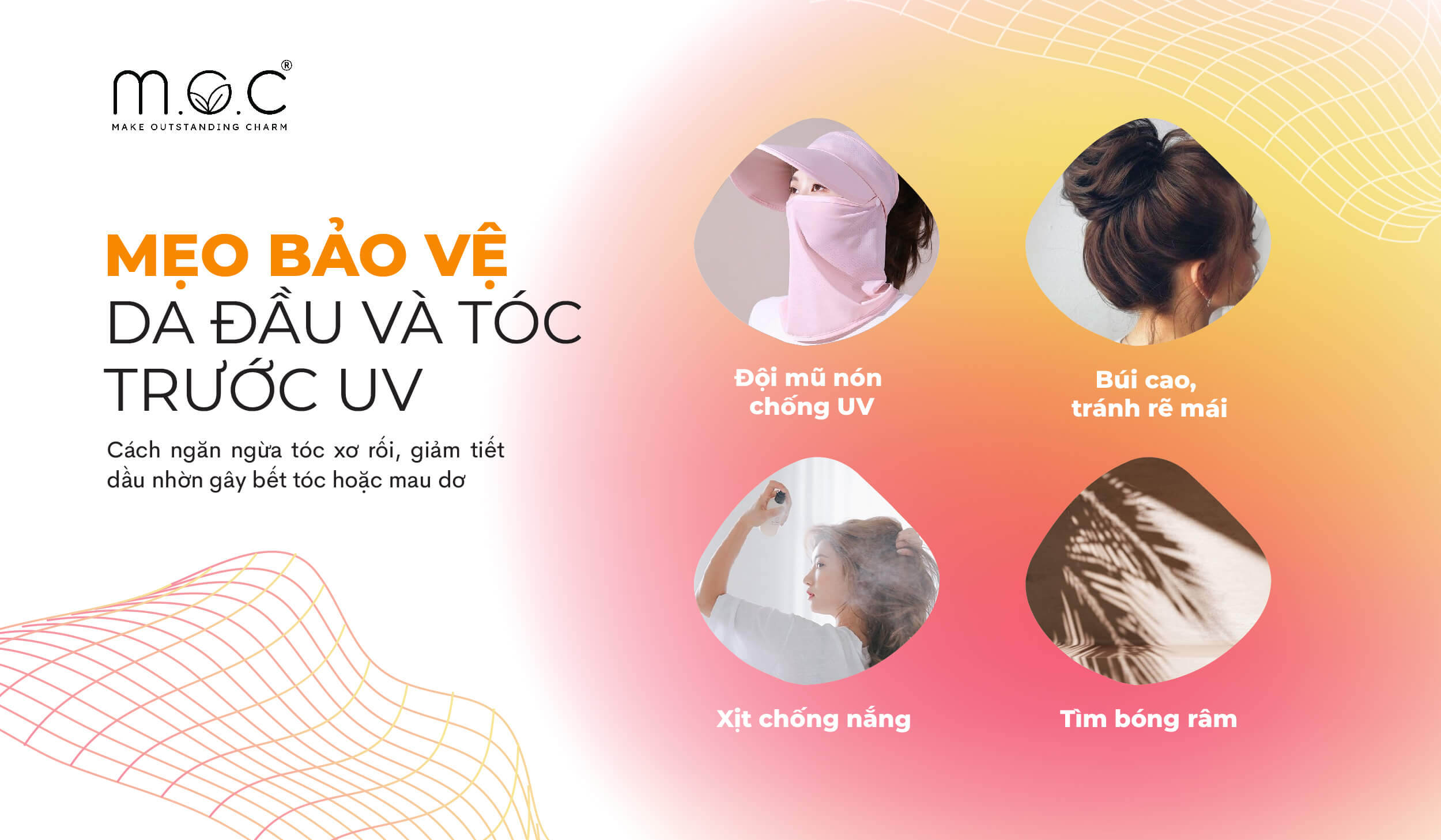 Cách thoa kem chống nắng bảo vệ da đầu và tóc