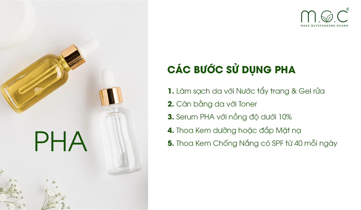 Các bước tẩy tế bào chết với PHA