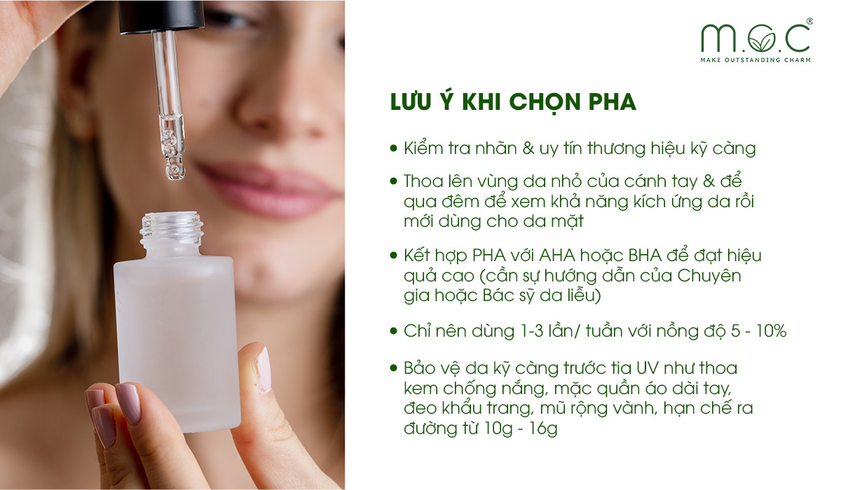 Những lưu ý khi chọn tẩy tế bào chết với PHA