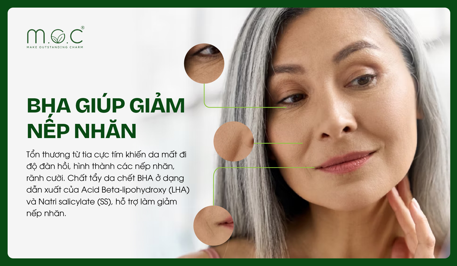 BHA giúp săn da, giảm nếp nhăn ra sao?