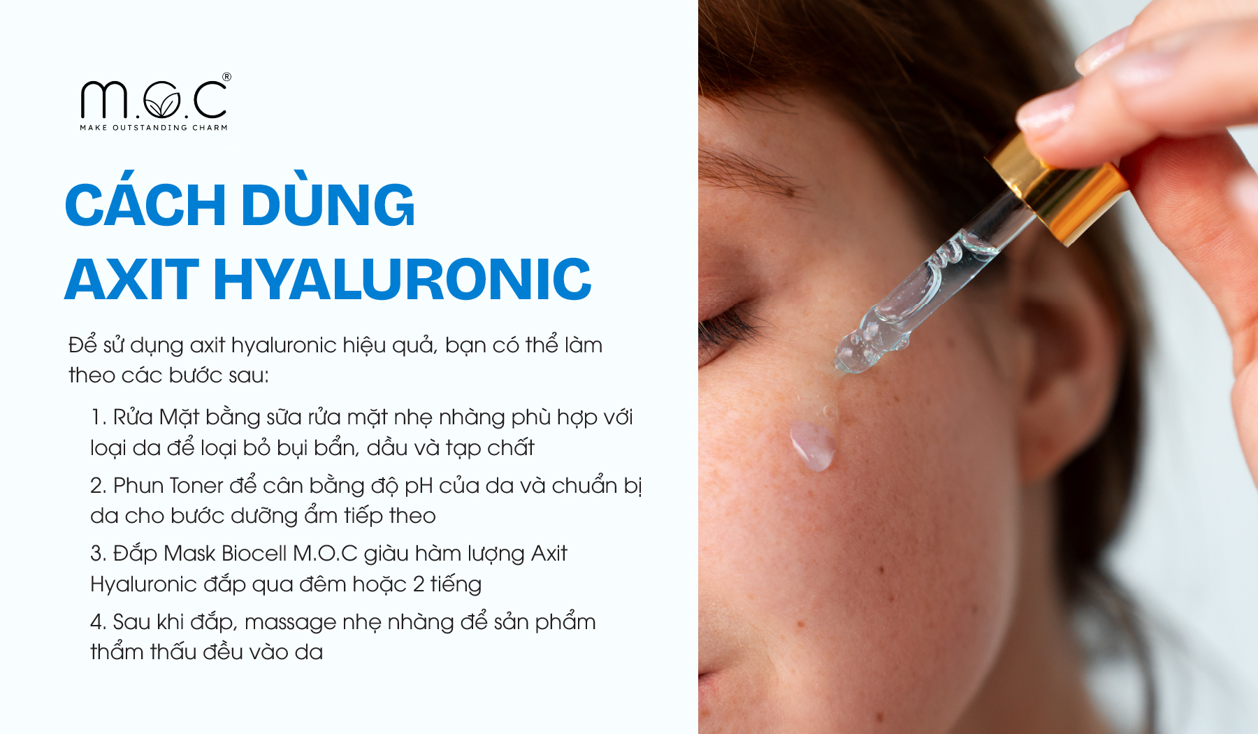 Cách dùng sản phẩm chứa Hyaluronic Acid