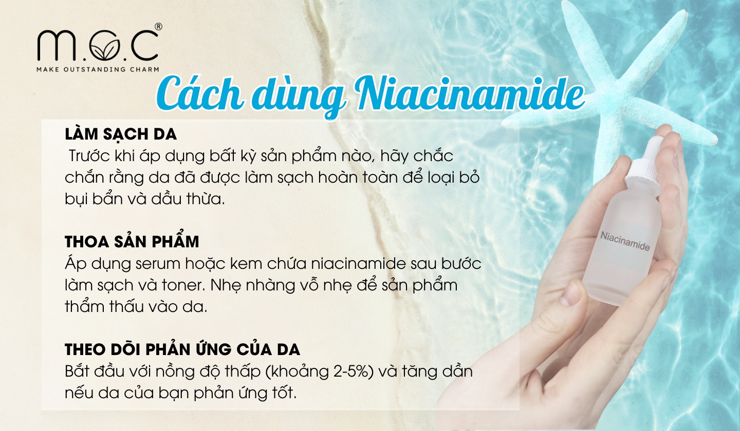 Cách dùng sản phẩm chửa Niacinamide hiệu quả