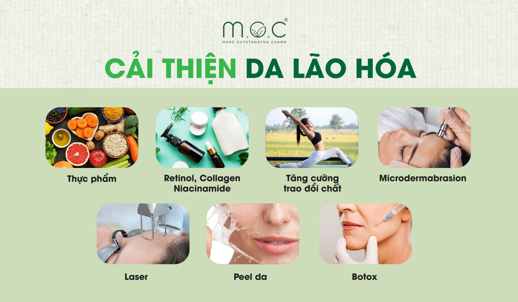 Các cách cải thiện lão hóa da