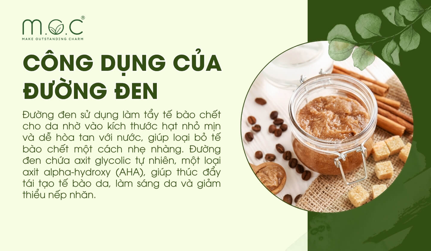 Công dụng của đường đen với làn da