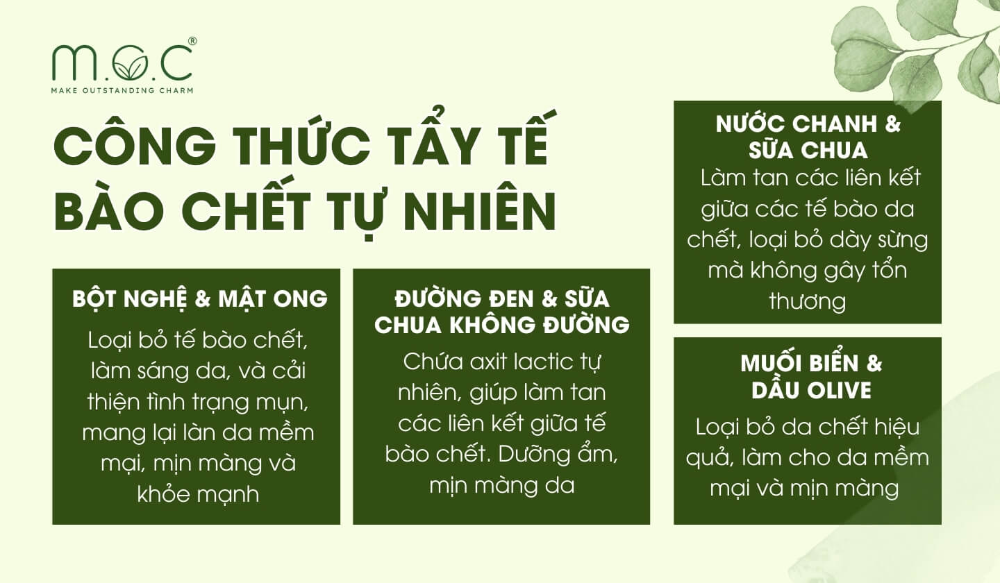 Các công thức tẩy tế bào chết tự nhiên