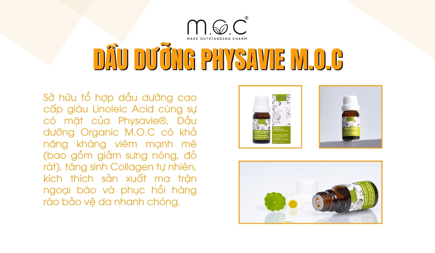 Dầu dưỡng Organic M.O.C chứa thành phần Physavie