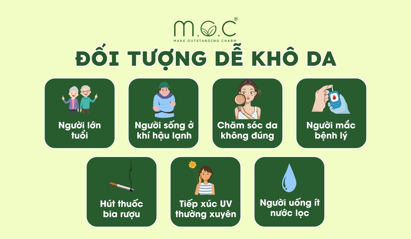 Những đối tượng thường dễ bị khô da