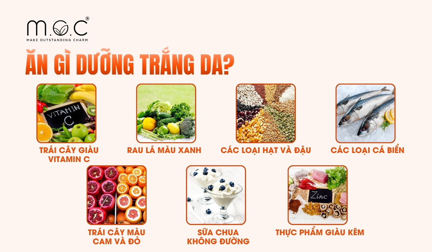 Nên ăn gì để hỗ trợ dưỡng trắng da tại nhà?