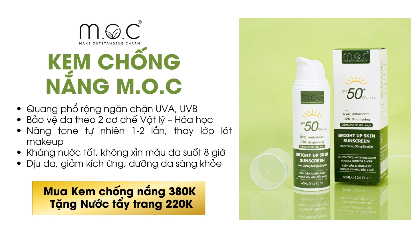 Kem chống nắng M.O.C SPF 50+ PA++++