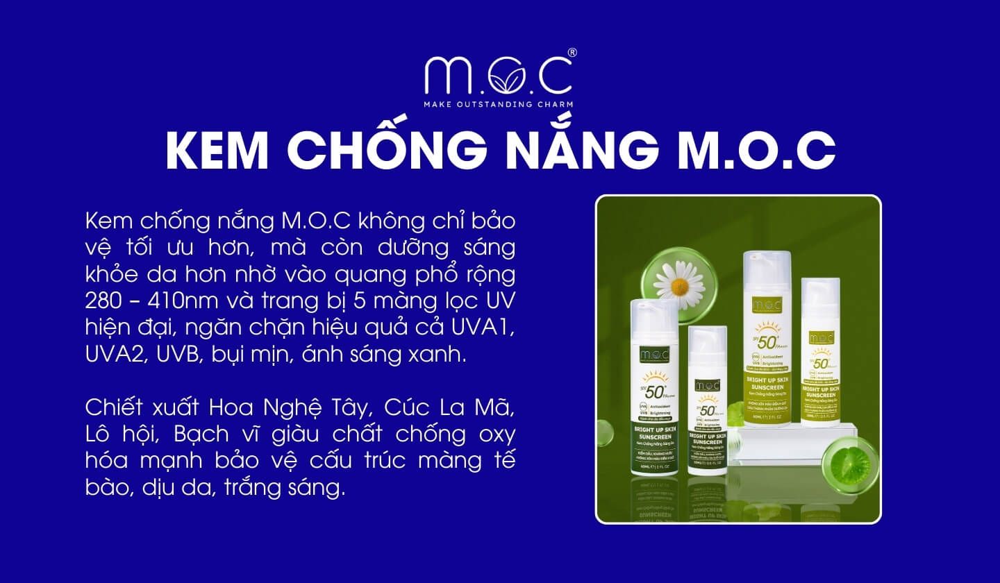 Kem chống nắng M.O.C SPF 50+ PA++++