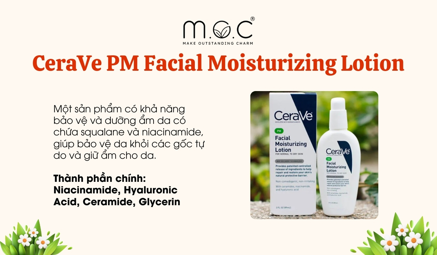 Kem dưỡng ẩm Cerave PM Facial