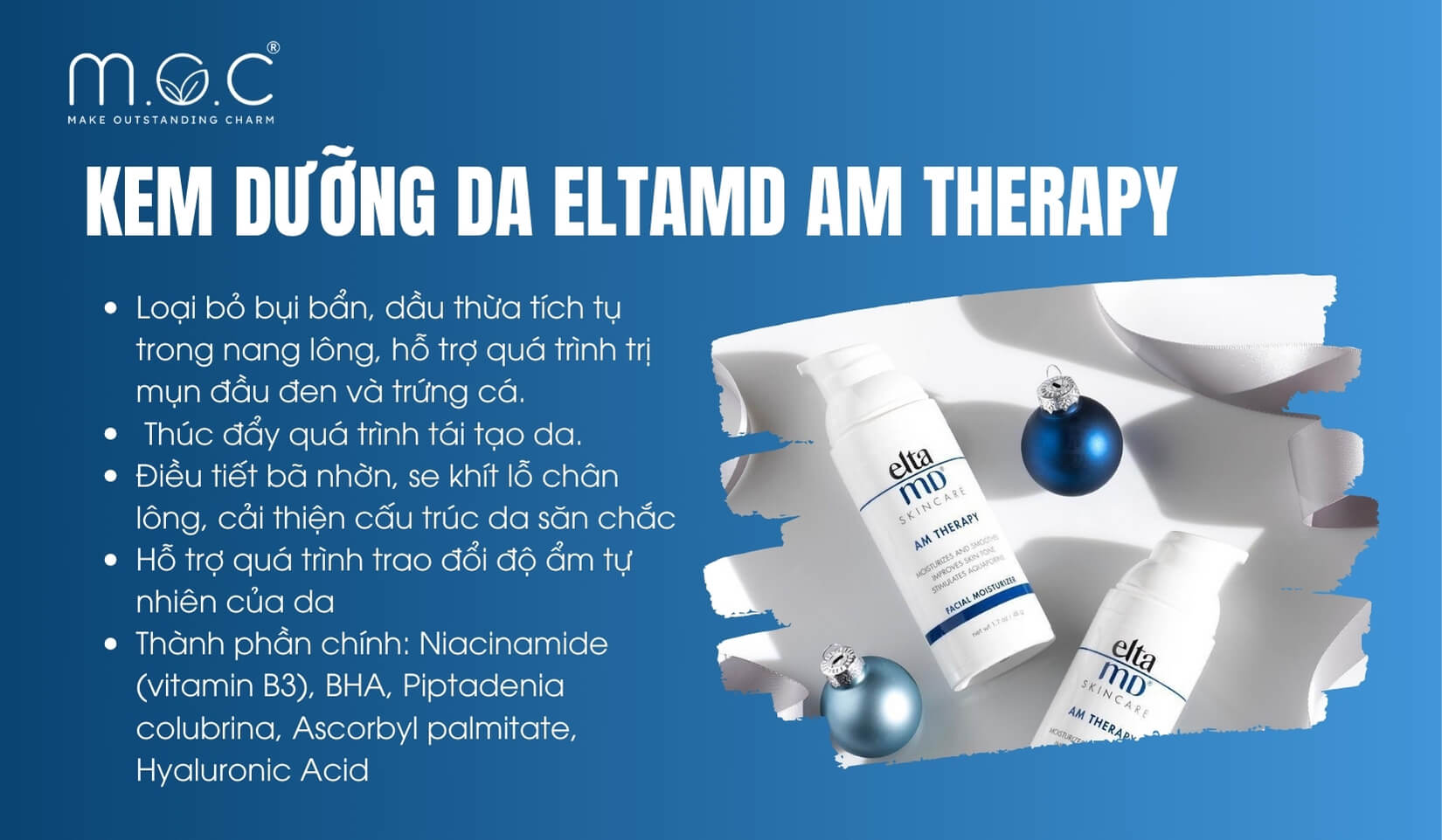 Kem dưỡng ẩm cho da dầu EltaMD AM Therapy