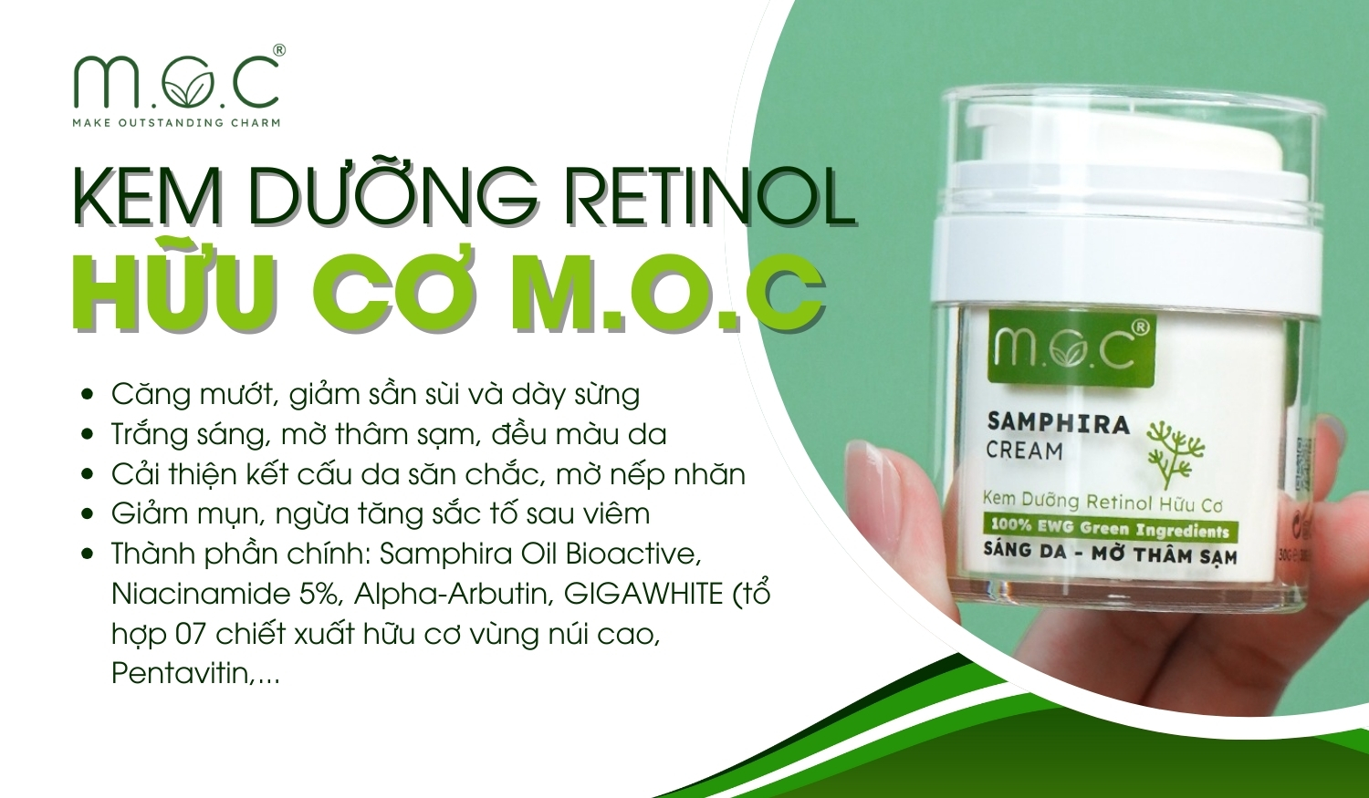 Kem dưỡng Retinol hữu cơ M.O.C