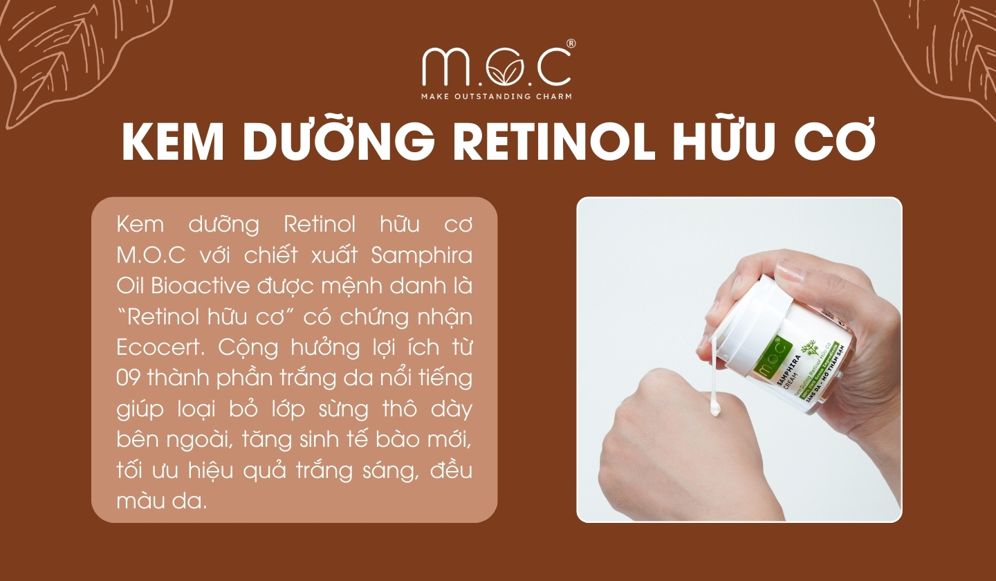 Kem dưỡng Retinol hữu cơ M.O.C phai mờ nếp nhăn, săn chắc da