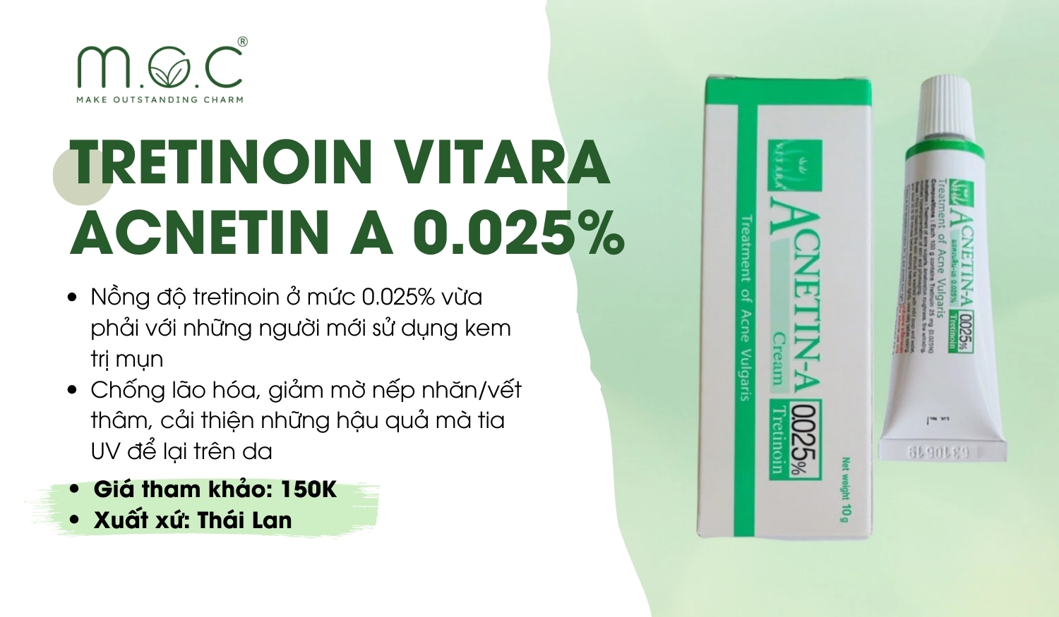 Kem trị mụn Retin-A Cream 0.025%