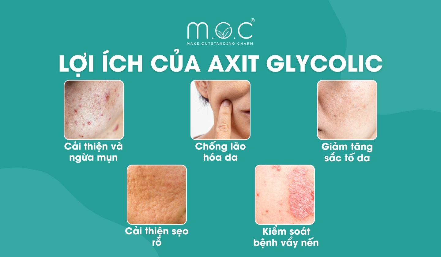 Các lợi ích nổi bật của Axit Glycolic