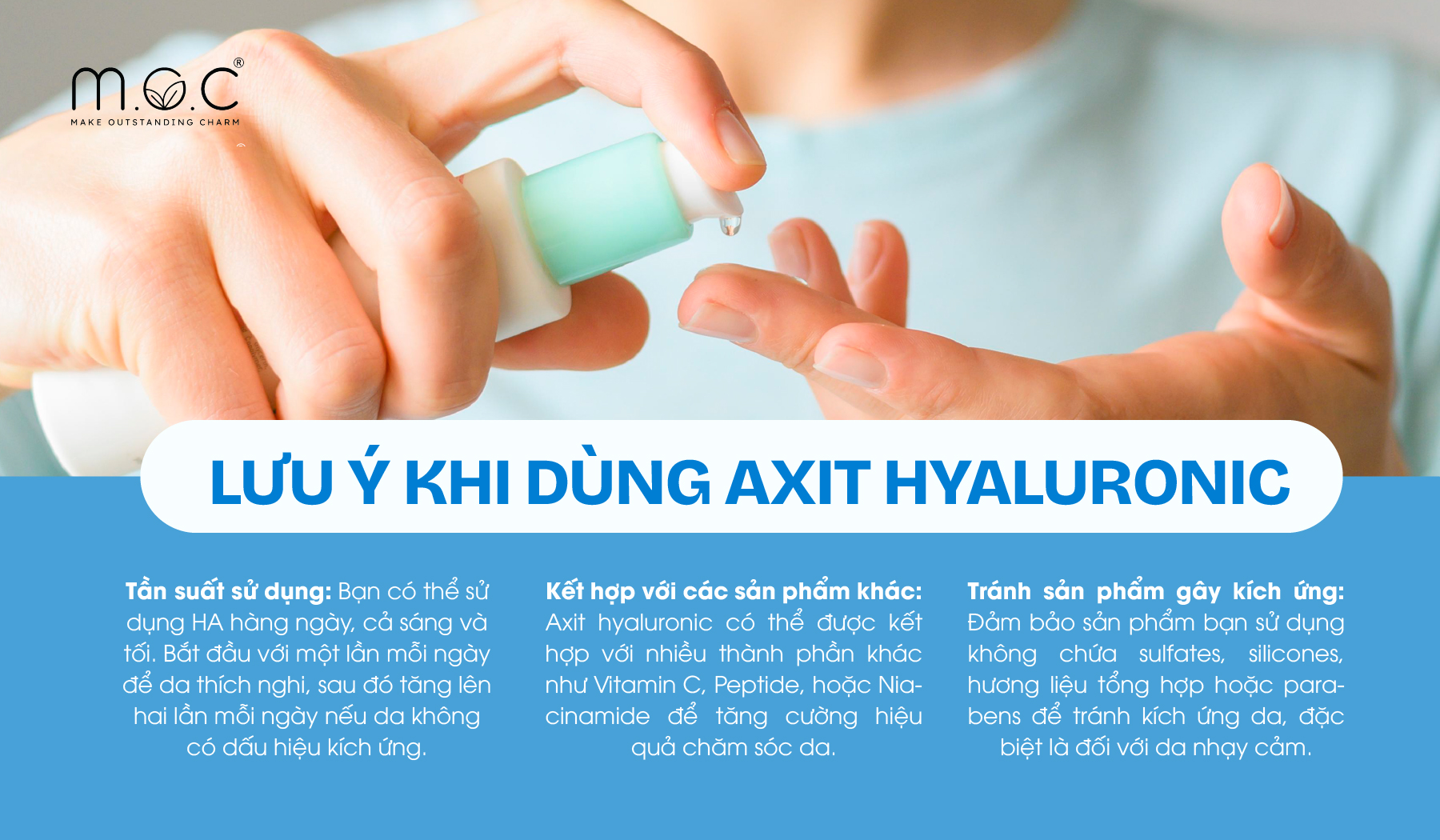 Những lưu ý khi dùng sản phẩm chứa Gợi ý sản phẩm chứa Hyaluronic Acid