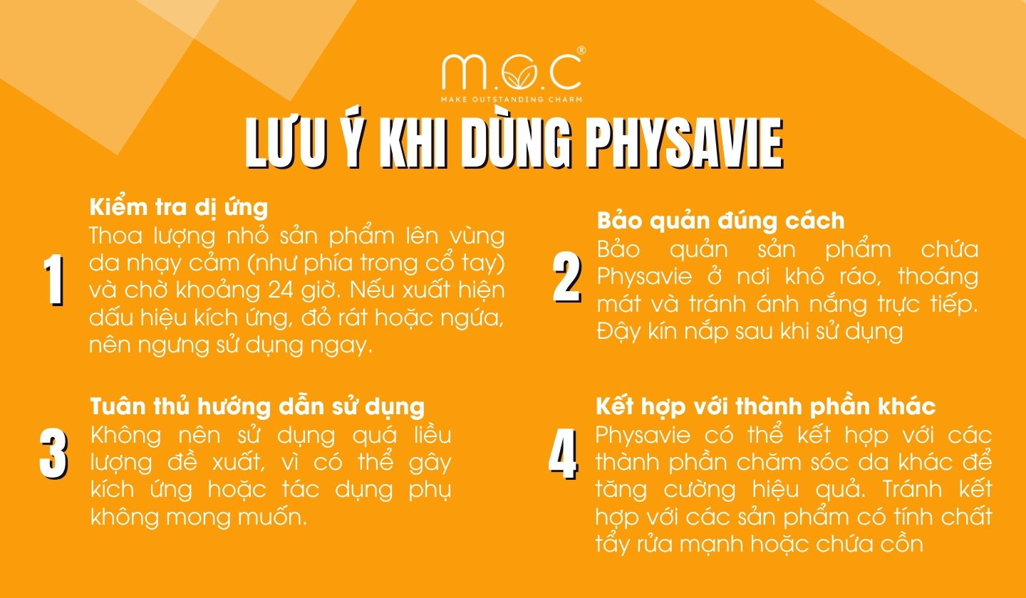 Những lưu ý khi dùng sản phẩm chứa Physavie