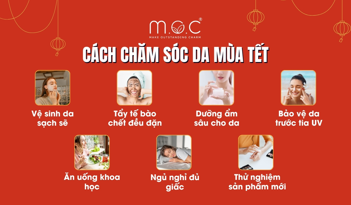 Các mẹo chăm sóc da mùa Lễ tết