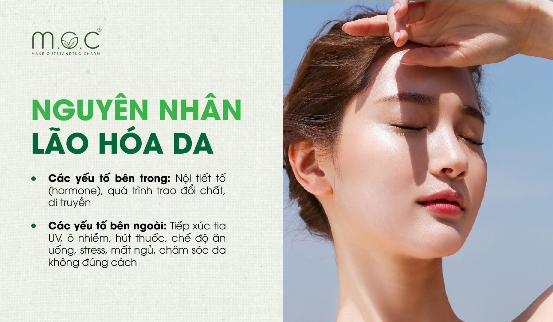 Những nguyên nhân gây lão hóa da