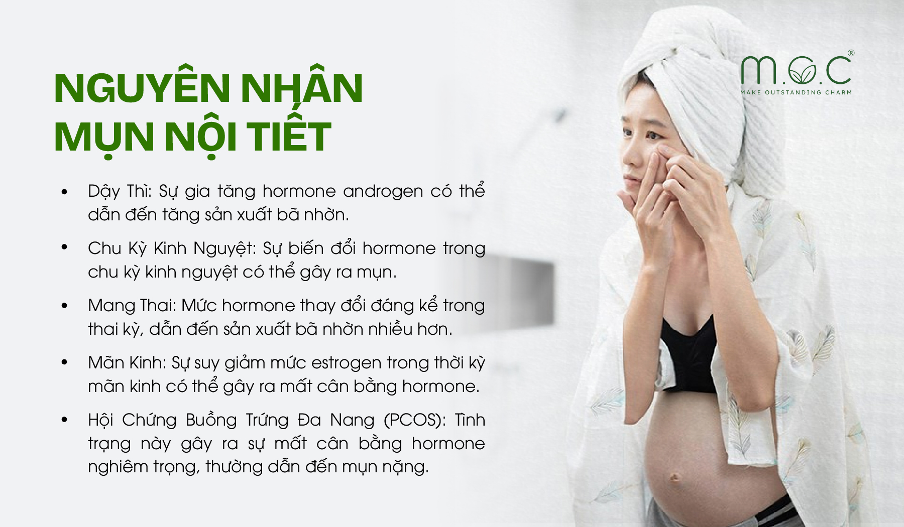 Những nguyên nhân hình thành mụn nội tiết