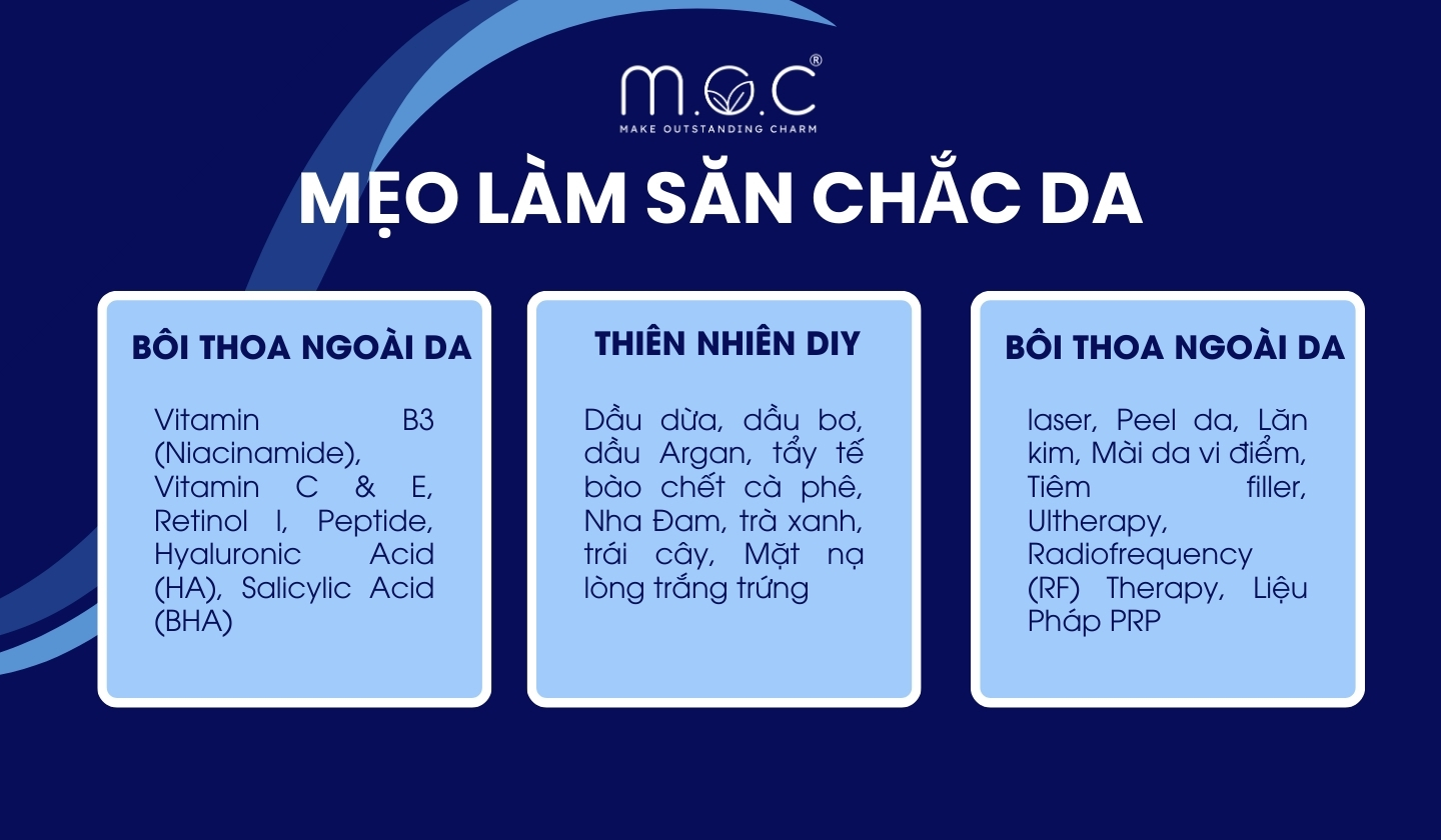 Các phương pháp làm săn chắc da