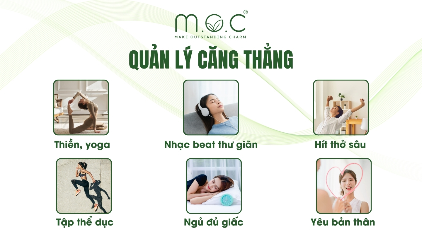 Quản lý căng thẳng là cách tối ưu ngăn mụn do stress tái phát