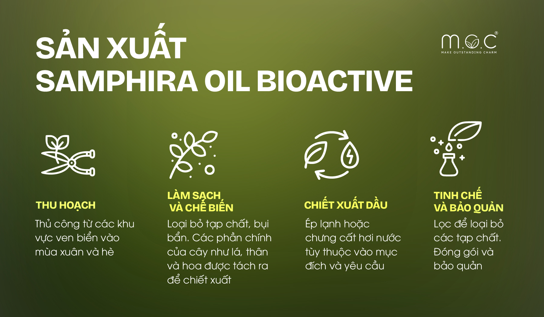 Quy trình sản xuất Samphira Oil Bioactive