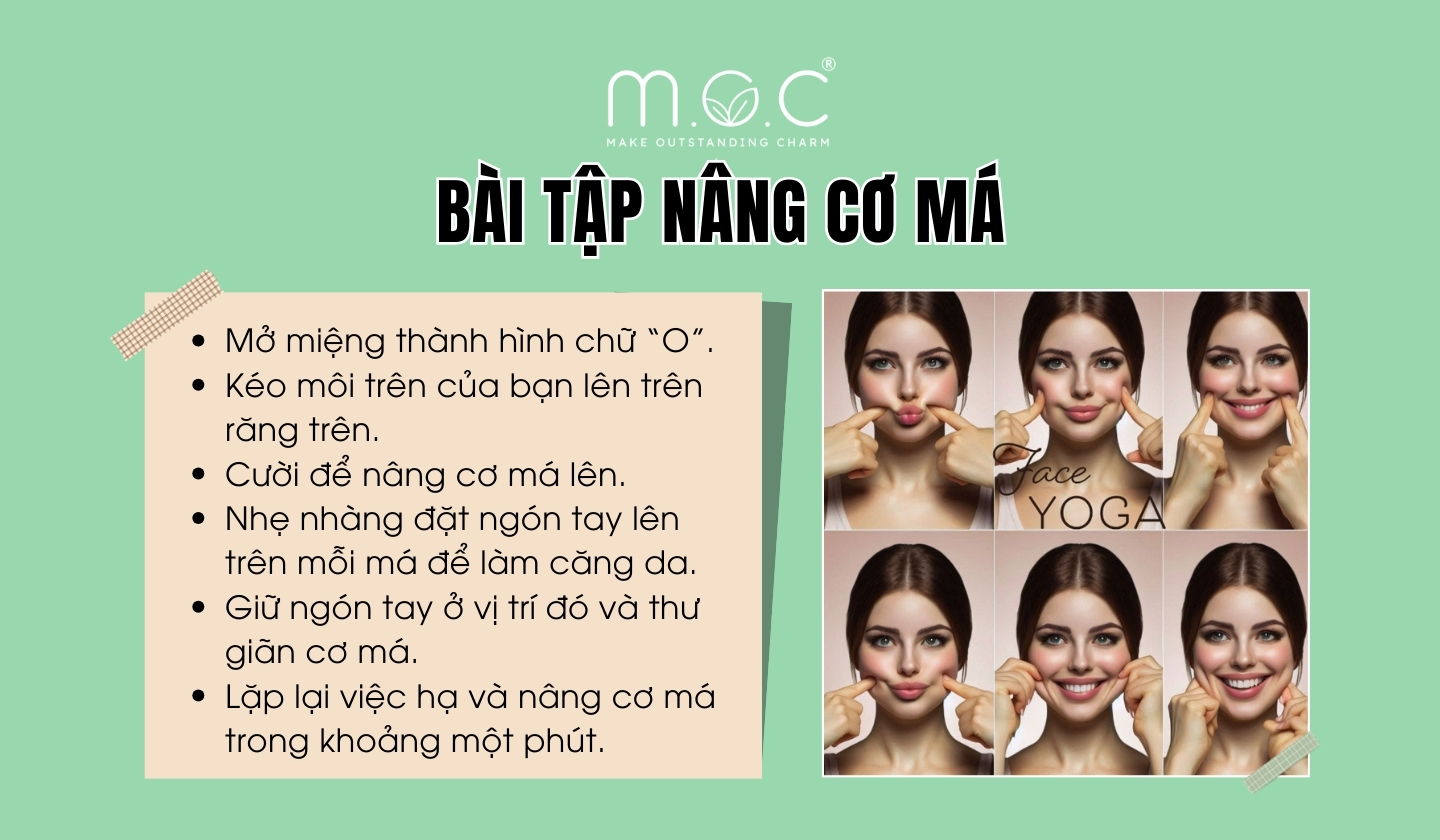 Săn chắc da với bài tập nâng cơ má