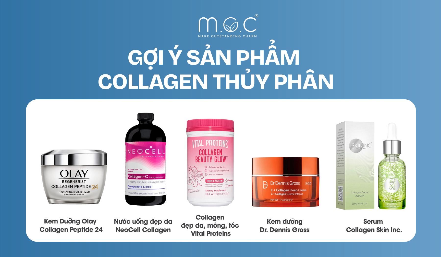 Một số sản phẩm chứa Collagen thủy phân được ưa chuộng