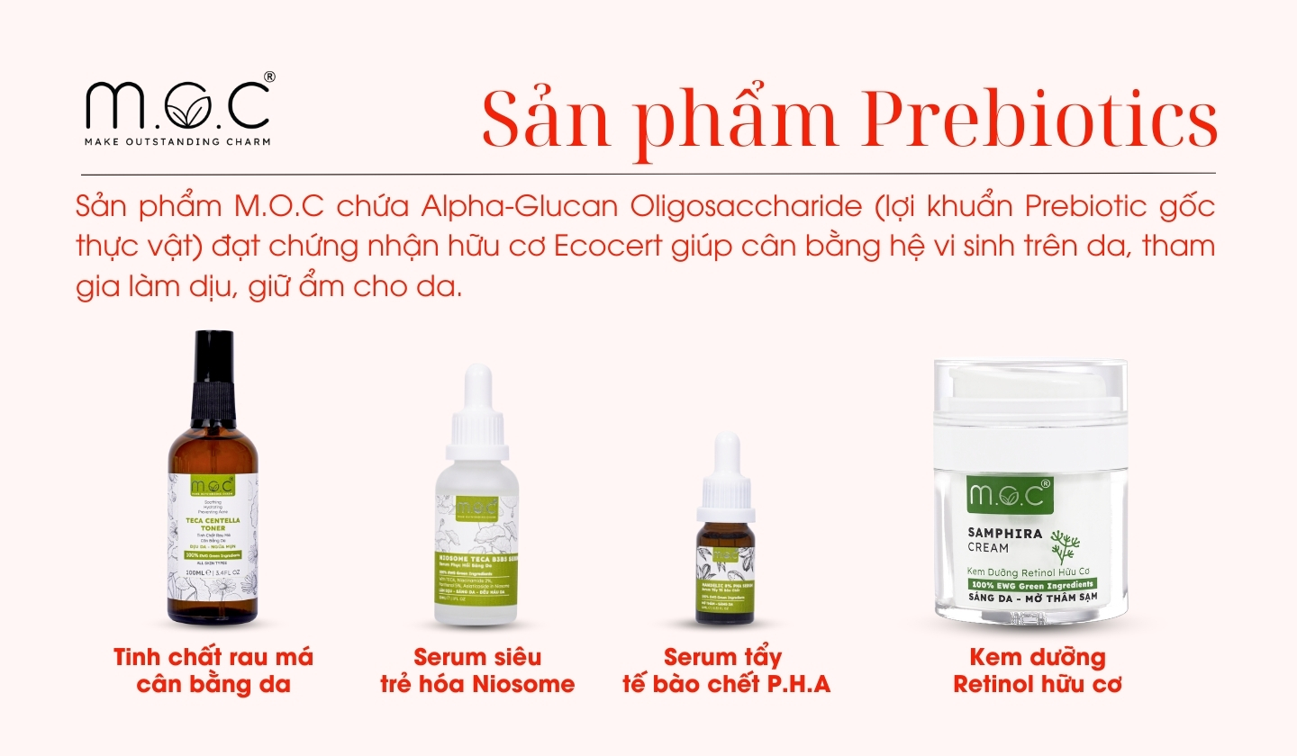 Các sản phẩm Nhà M.O.C chứa Prebiotics