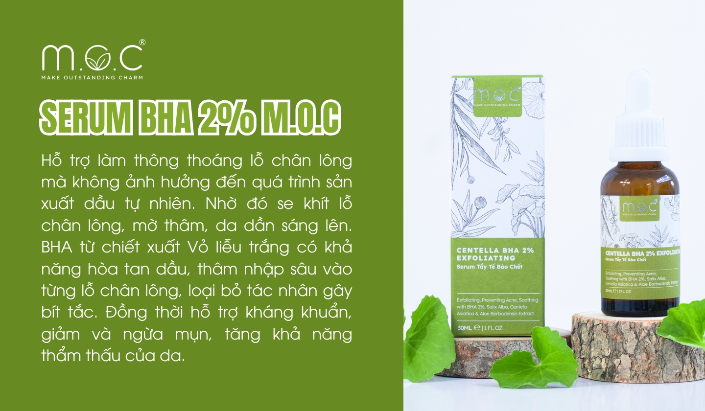 Serum tẩy tế bào chết BHA 2% M.O.C