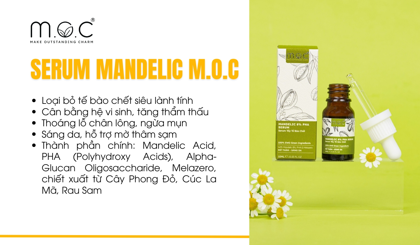 Serum tẩy tế bào chết Mandelic 8% PHA M.O.C