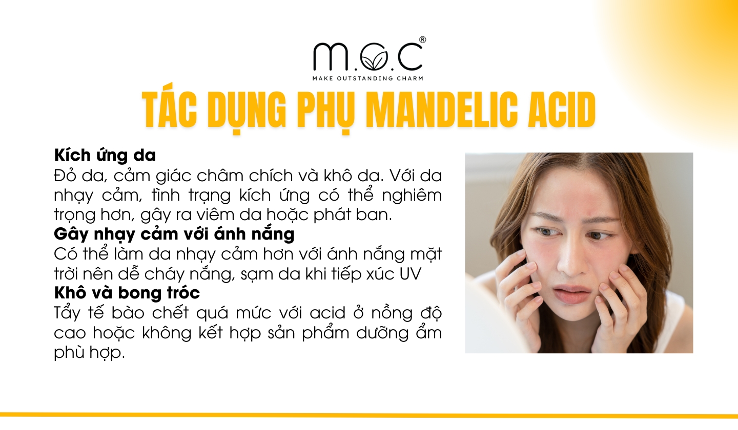 Những tác dụng phụ của Mandelic Acid