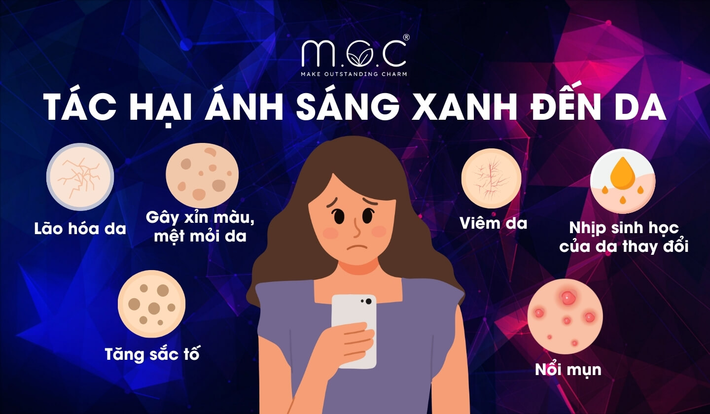 Những tác hại của ánh sáng xanh đến làn da