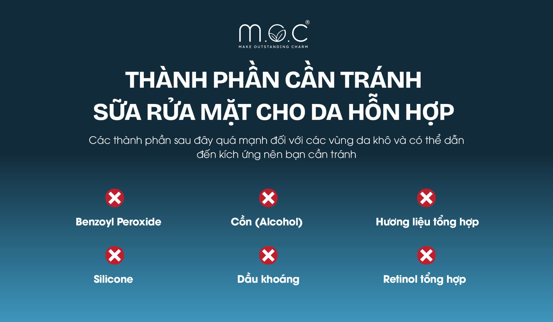 Thành phần NÊN TRÁNH trong sữa rửa mặt cho da hỗn hợp