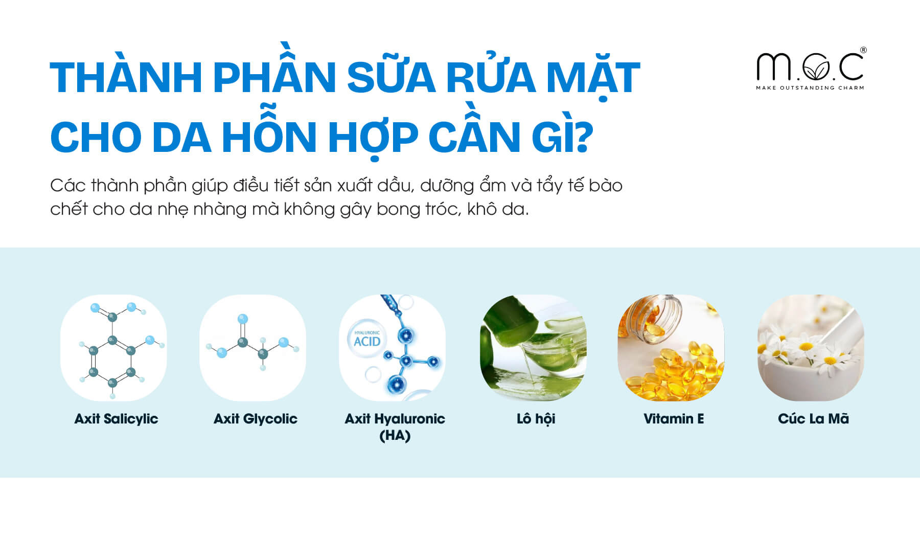 Sữa rửa mặt cho da hỗn hợp cần có thành phần gì?