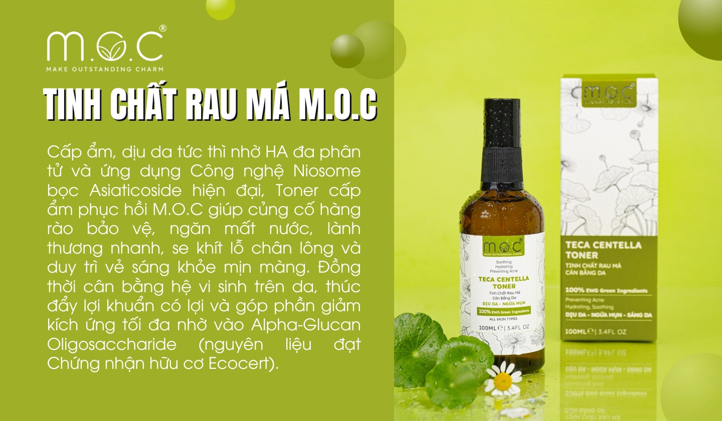 Tinh chất cân bằng da M.O.C ứng dụng công nghệ niosome hiện đại