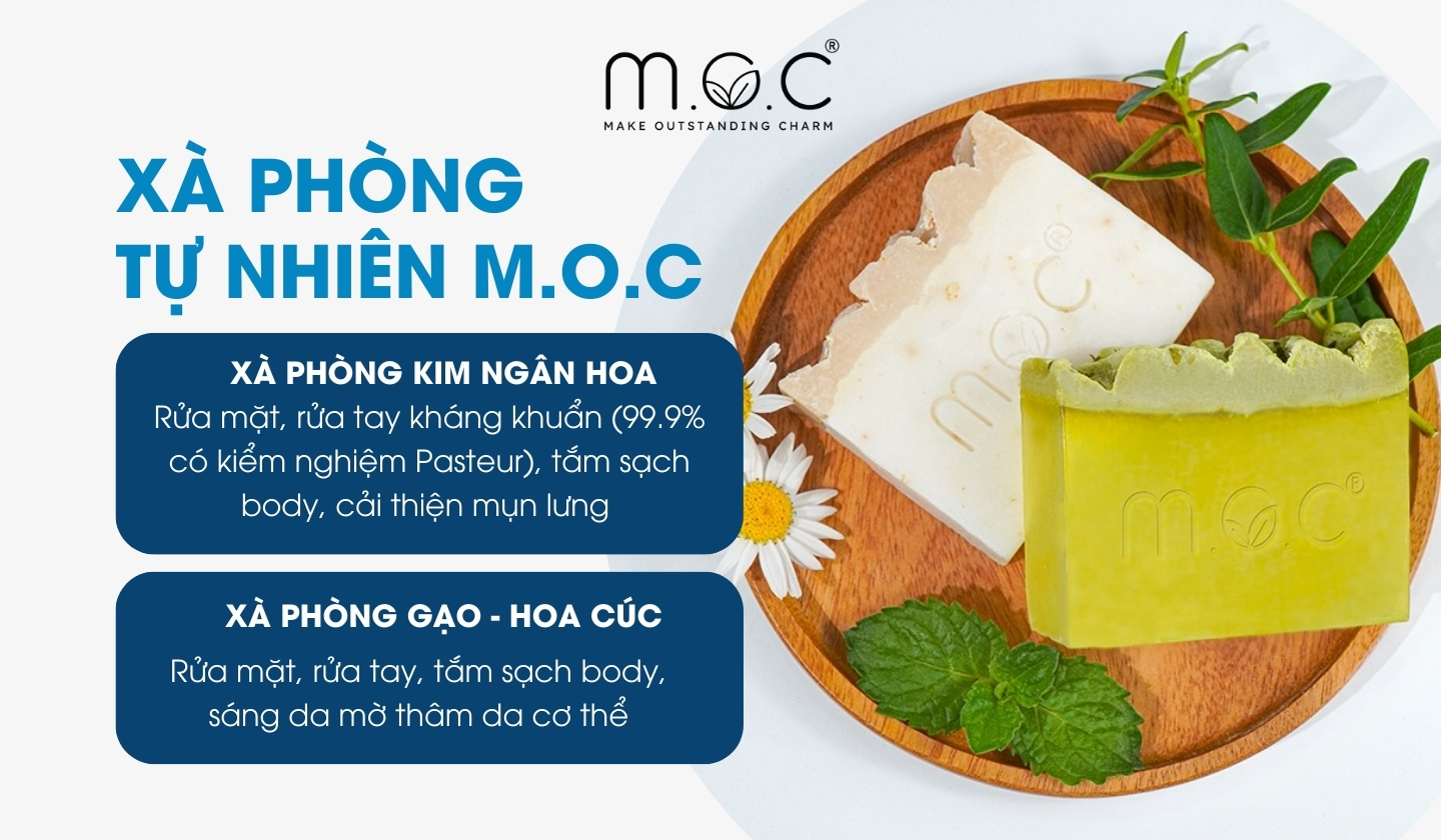 Xà phòng tự nhiên M.O.C giàu glycerin từ nguồn gốc thực vật