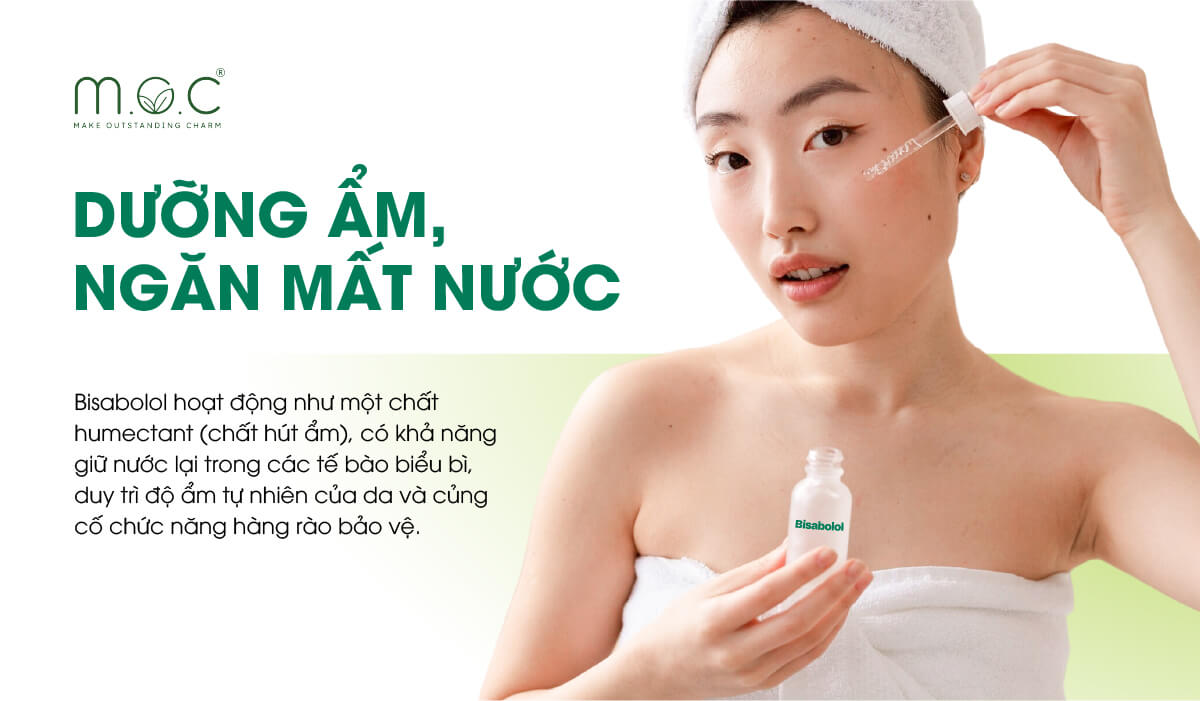 Bisabolol giúp dưỡng ẩm, ngăn mất nước