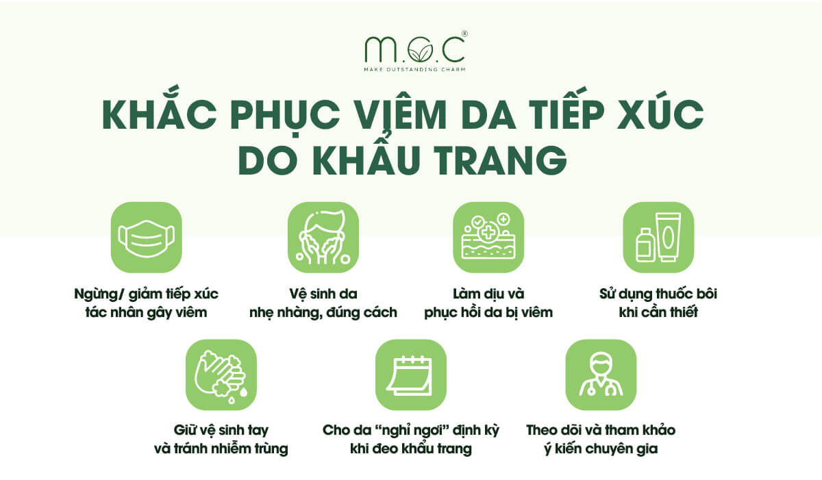 Cách chữa viêm da do khẩu trang