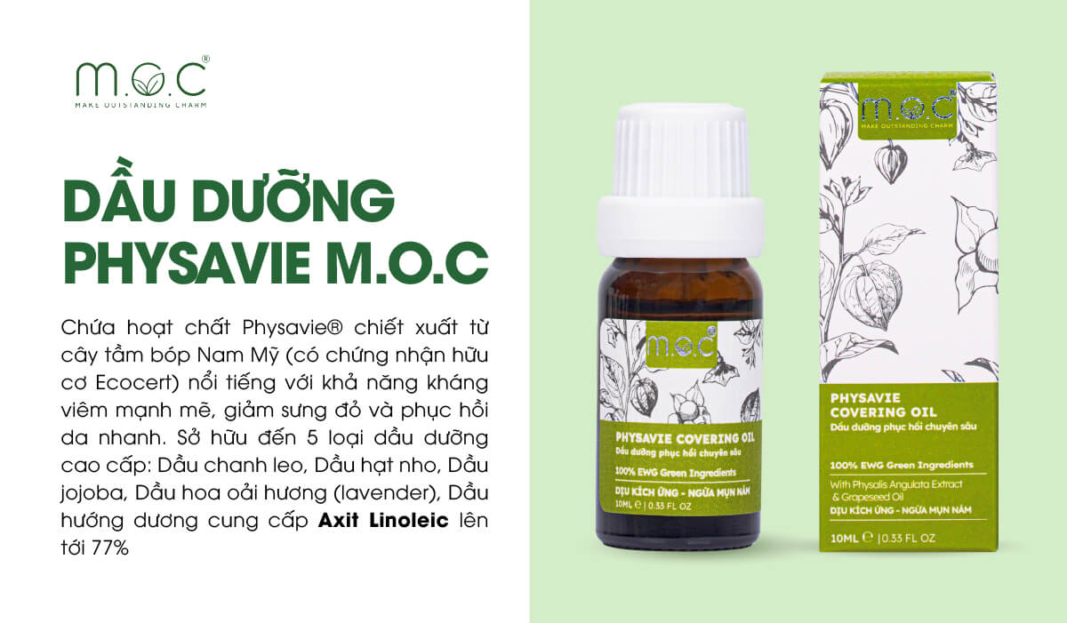 Dầu dưỡng Physavie M.O.C chứa 5 loại dầu dưỡng cao cấp giàu linoleic acid