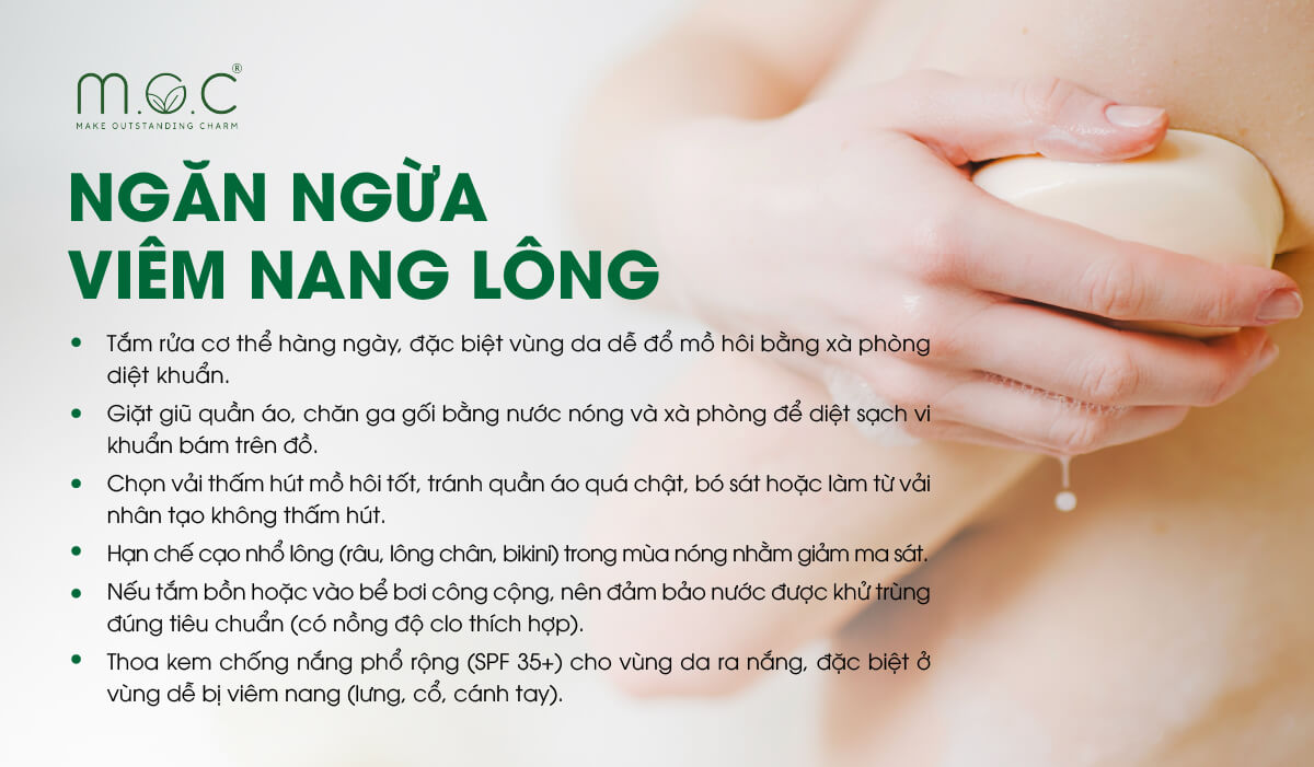 Mẹo ngăn ngừa viêm nang lông