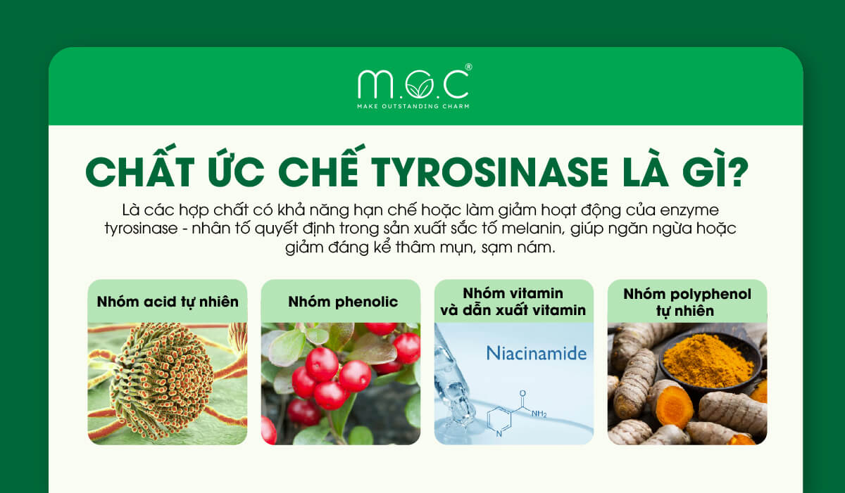 Chất ức chế tyrosinase là gì?