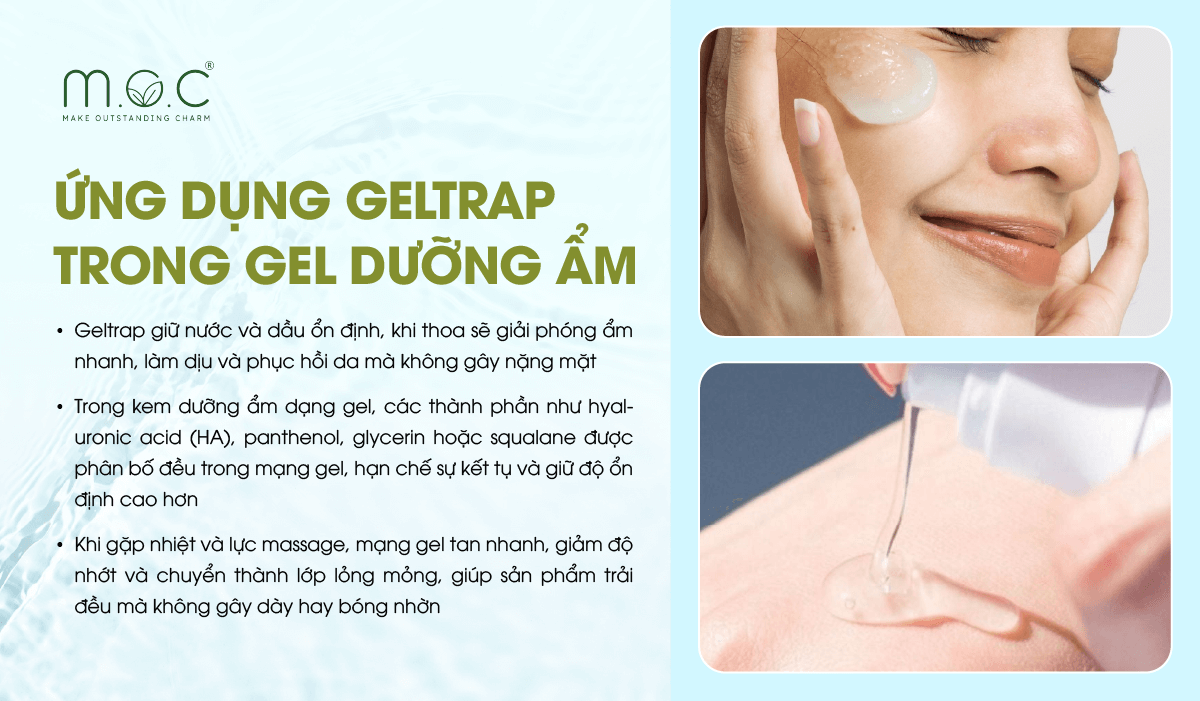 Công nghệ Geltrap được ứng dụng trong mỹ phẩm ra sao?
