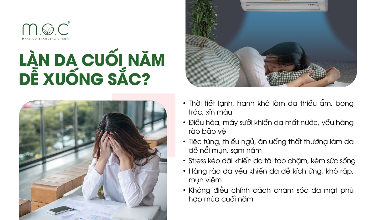 Vì sao làn da mùa cuối năm dễ xuống sắc?