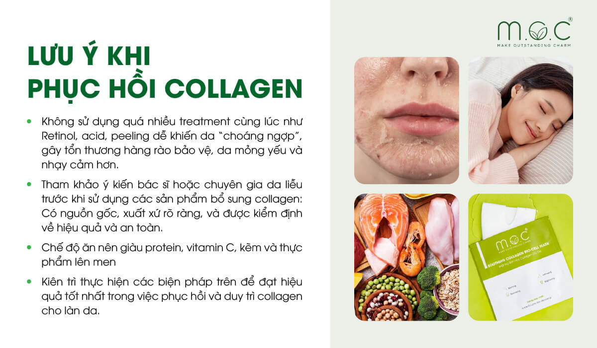 Lưu ý khi phục hồi Collagen cho da mặt