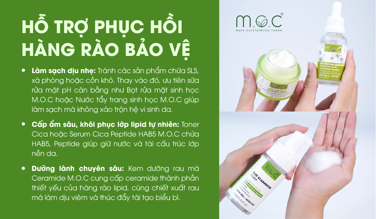 Những sản phẩm phục hồi hàng rào bảo vệ da