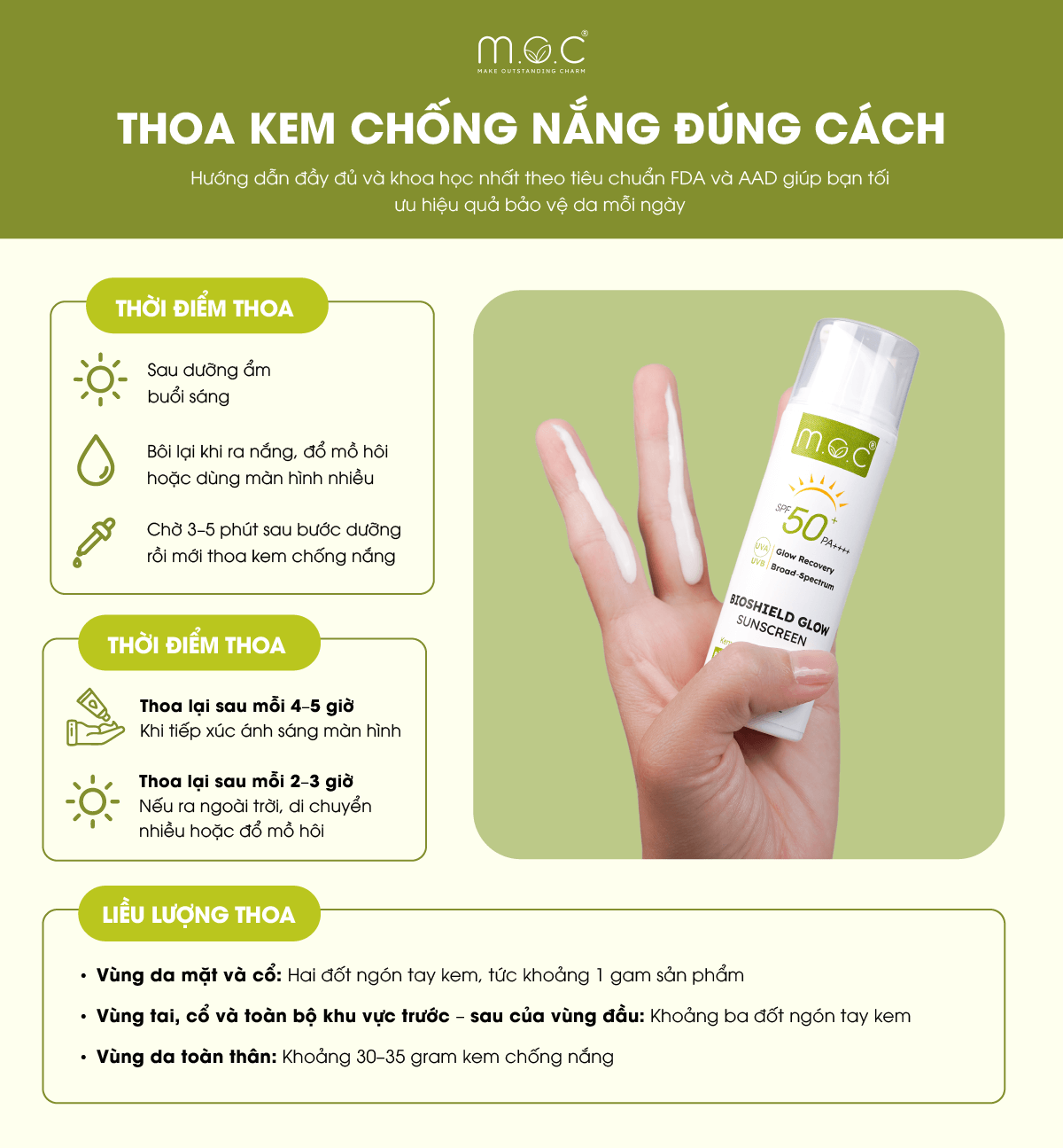 Thoa kem chống nắng đúng cách theo y văn