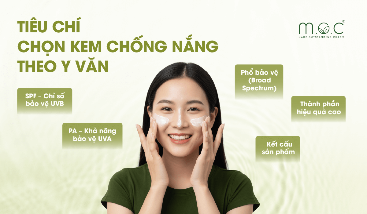 Các tiêu chí chọn kem chống nắng theo y văn